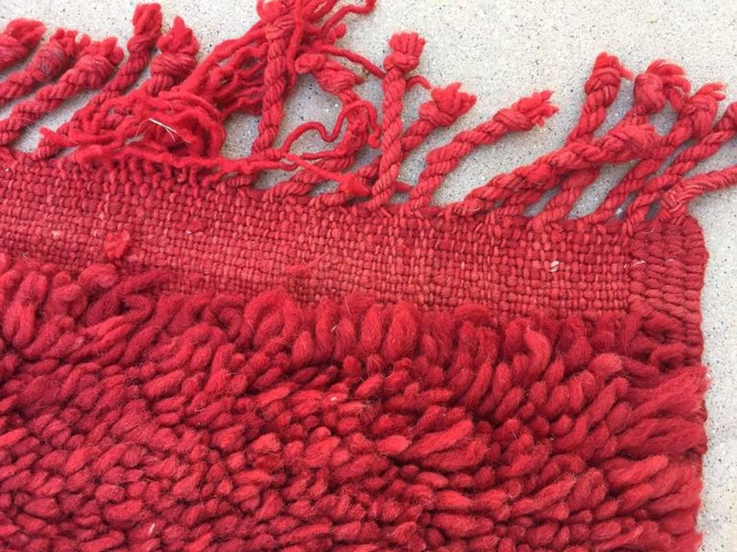 Vintage Red Tribal Moroccan Rug