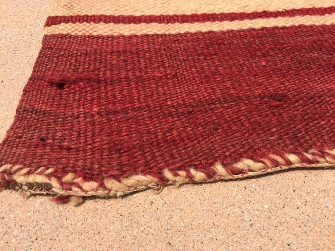 Moroccan Flat-Weave Vintage Rug