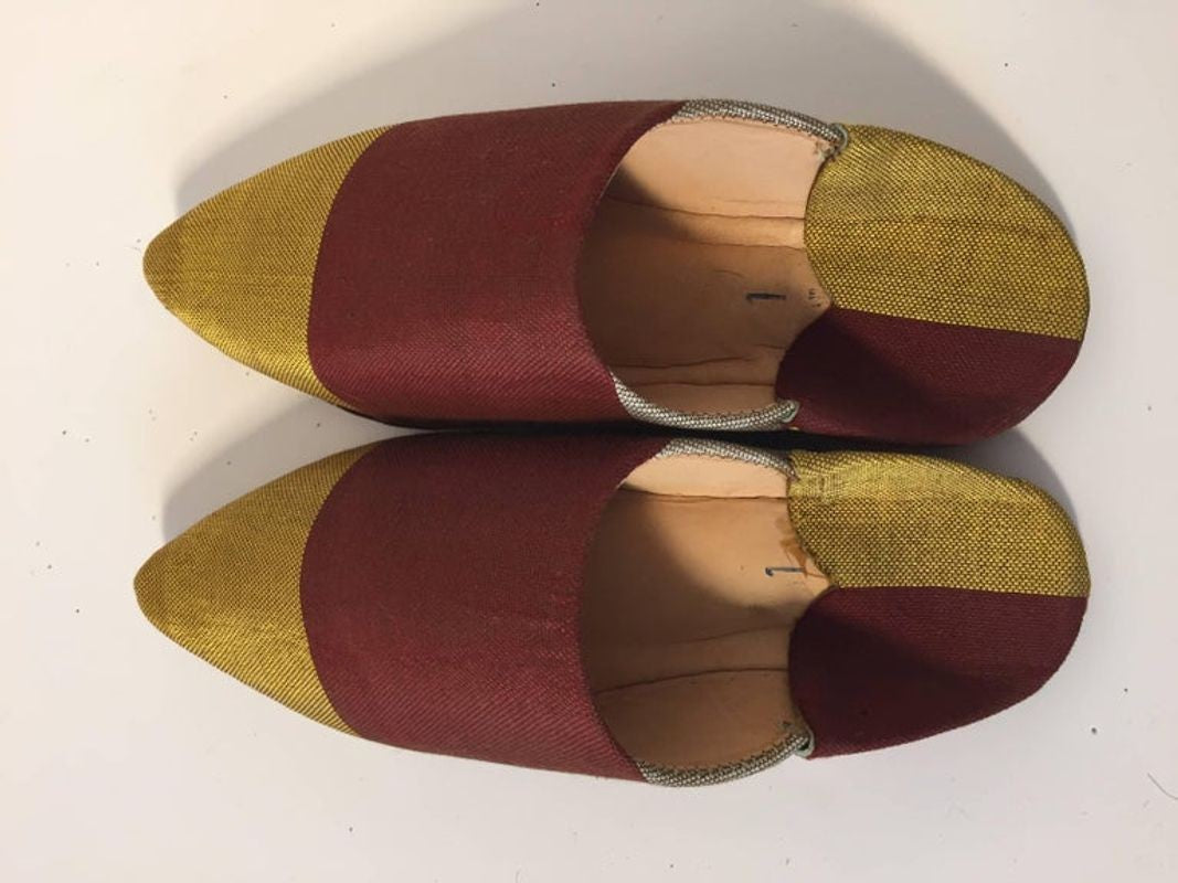 Moroccan Silk Slippers Ethnic Shoes