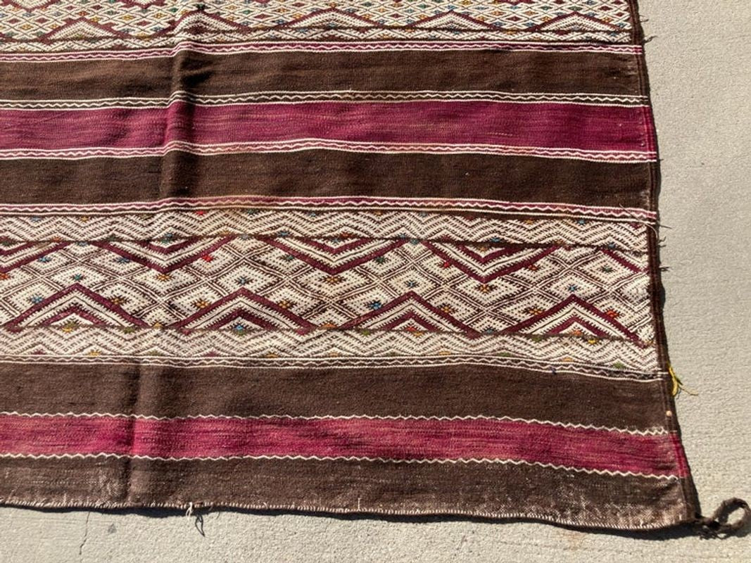 Moroccan Vintage Tribal Kilim Rug Textile North Africa