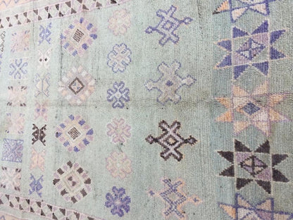Vintage Moroccan Berber Rug, Handwoven Wool & Goat Hair, 1960