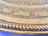 Moorish Mughal Indian Handcrafted Decorative Hammered Brass Tray