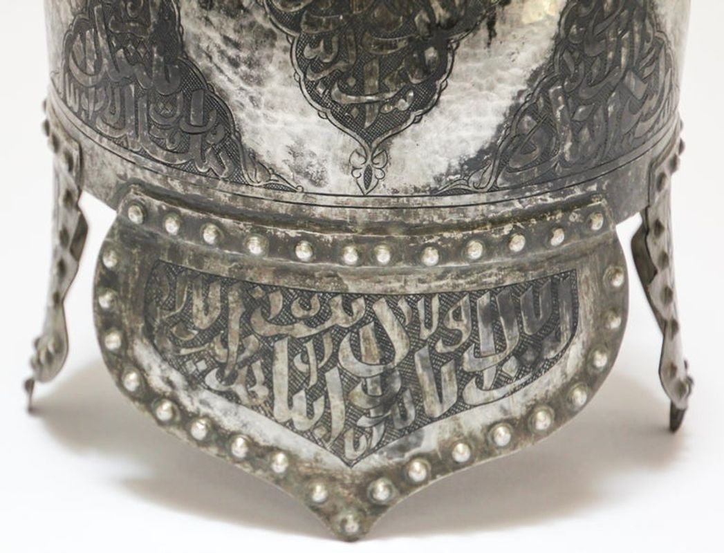 Islamic Indo Persian Kulah Khud Helmet with Arabic Inscription