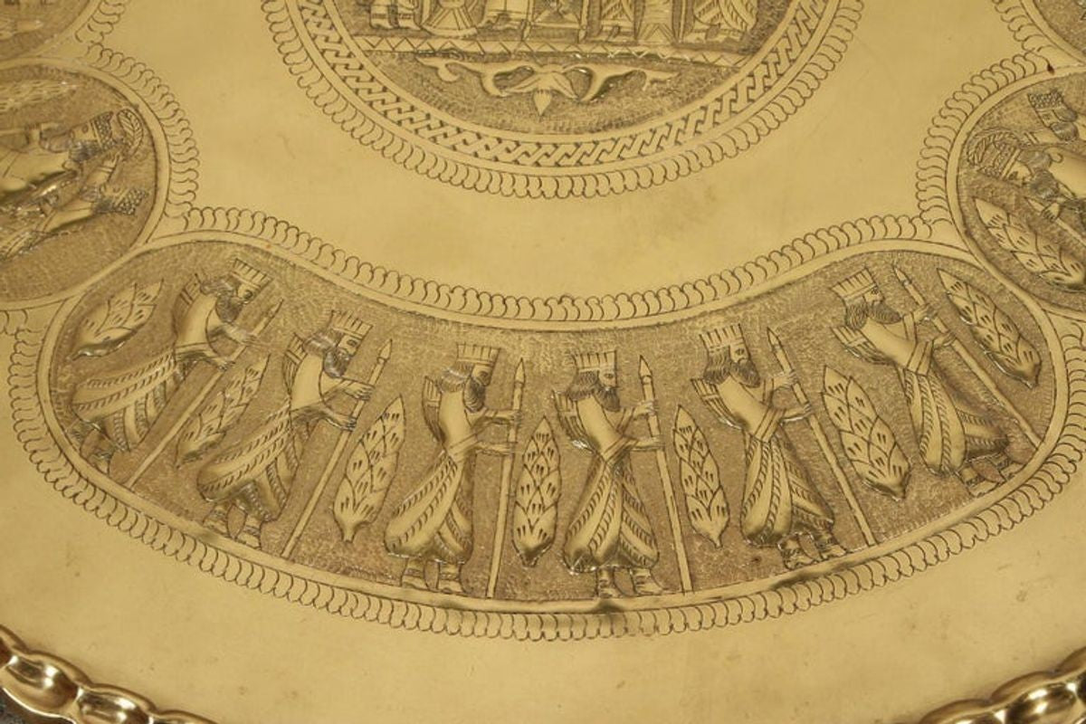 Large Brass Persian Hanging Tray - E-mosaik
