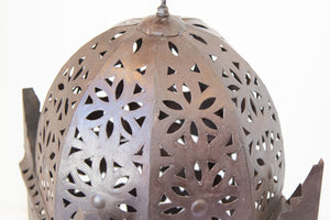 Outdoor Moroccan Hurricane Metal Candle Lantern