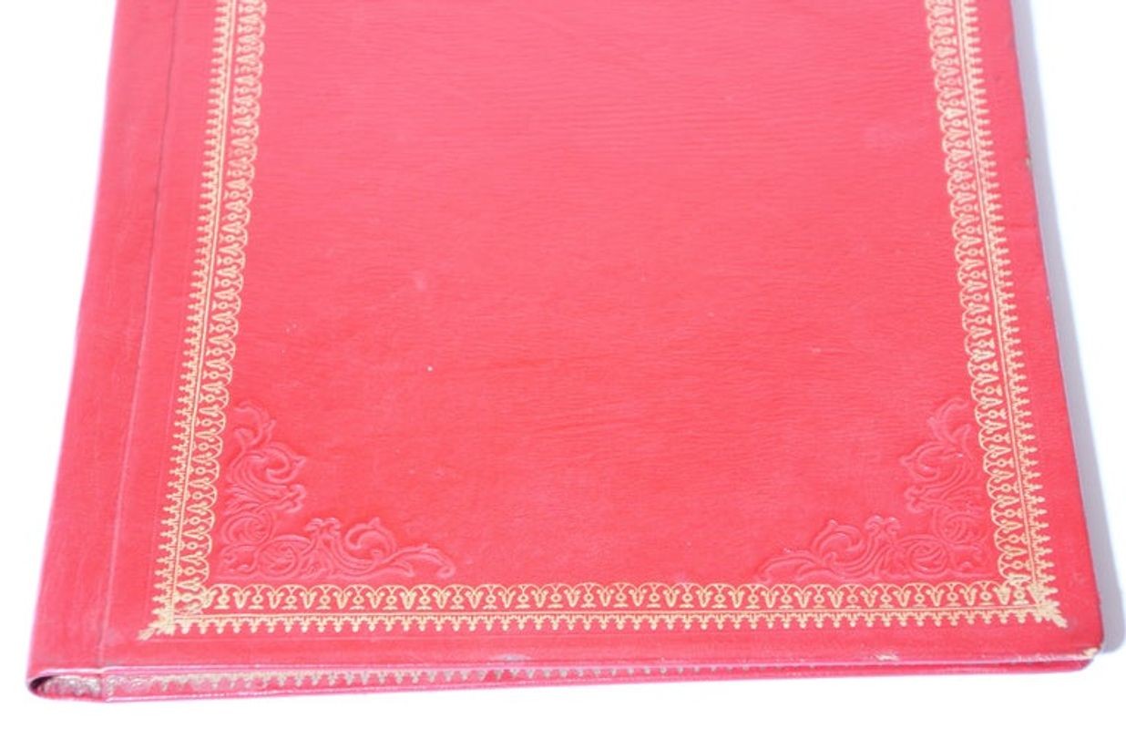Vintage Moroccan Embossed Leather Padfolio