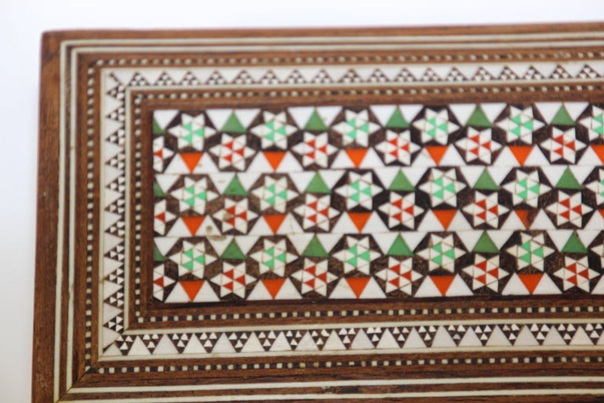 Antique Fine Micro Mosaic Moorish Inlaid Decorative Box