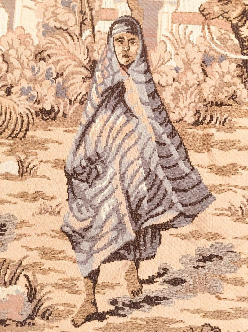 Large Tapestry with an 19th Century Orientalist Scene and Moorish Architecture