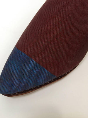 Moroccan Silk Slippers Burgundy