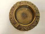 Pair of Round Handcrafted Brass Ashtrays India