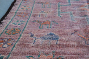 1960s Vintage Moroccan Berber Rug