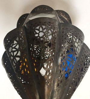 Moroccan Handcrafted Moorish Pendant Glass Lantern