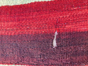 1960s Moroccan Vintage Flat-Weave Berber Rug
