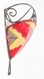 Vintage Parchment Moroccan African Tribal Art Wall Sconce
