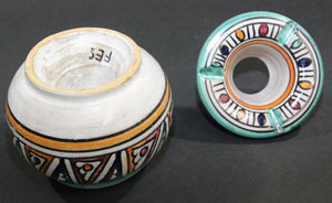 Moroccan Hand Painted Ceramic Astray from Fez