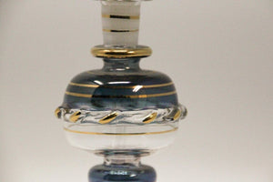 Moorish Hand Blown Gilt Glass Bohemian Perfume Bottle