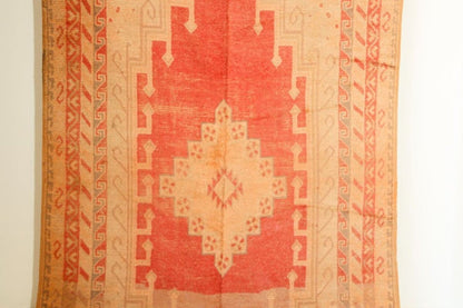 Vintage Moroccan Berber Tribal Rug, Handwoven Wool & Goat Hair, 1960s