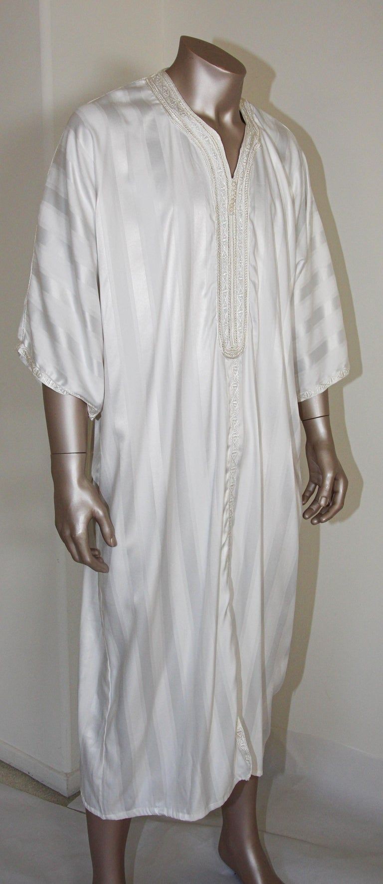 Moroccan Vintage Gentleman White Caftan, Kaftan