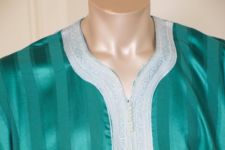Moroccan Vintage Gentleman Emerald Green Caftan