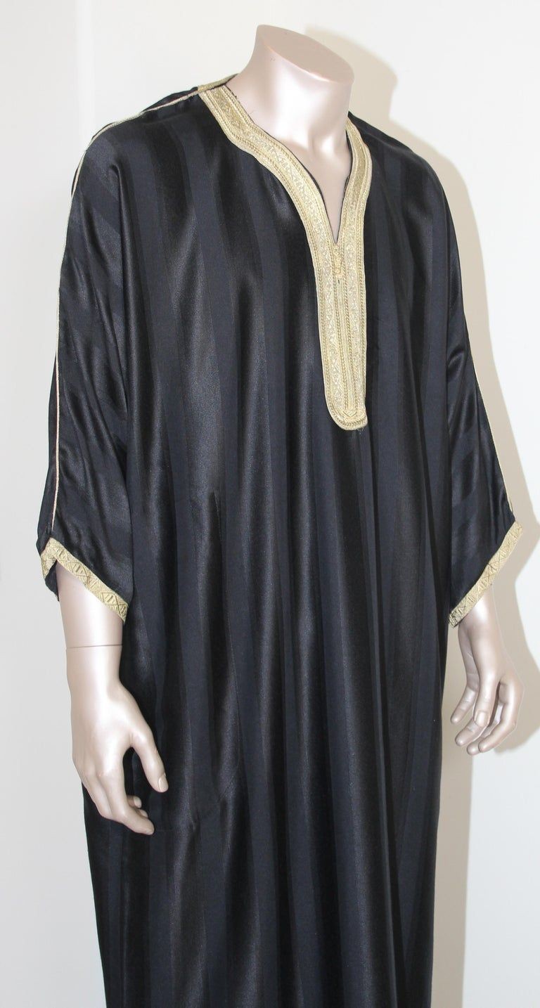 Moroccan Black Vintage Gentleman Caftan