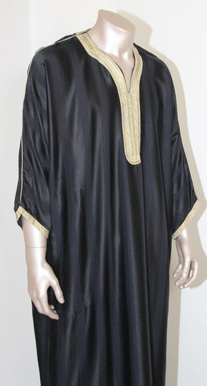 Moroccan Black Vintage Gentleman Caftan