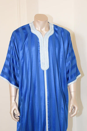 Moroccan Vintage Gentleman Royal Blue Caftan