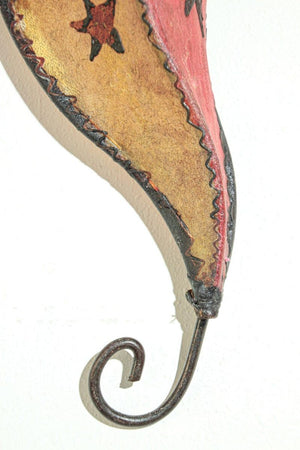 Handpainted Moroccan Folk Art Decorative Wall Sconce