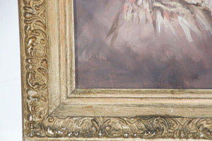 Vintage Orientalist Oil on Canvas A Portrait of A Young Girl