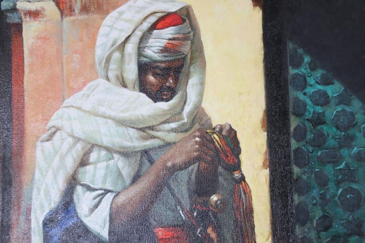 Moroccan Moorish Orientalist Oil Painting