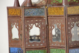 Moroccan Moorish Multi-Color Glass Lantern in Star Shape
