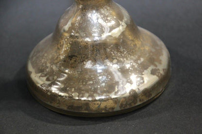 Silvered Mercury Glass Candlesticks, British Colonial Style, 1999