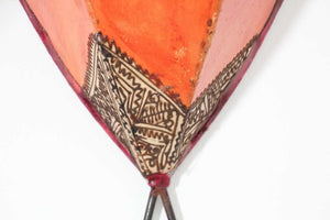Moroccan Wall Sconce Iron and Hand-painted Parchment
