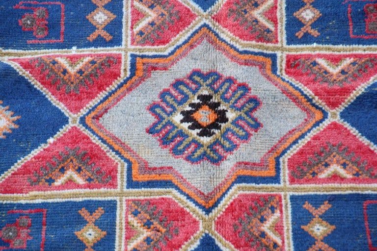 1960s Moroccan Vintage Hand-Woven Berber Rug