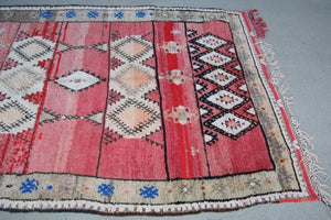 Moroccan Vintage Hand-Woven Boujad Berber Rug, circa 1960