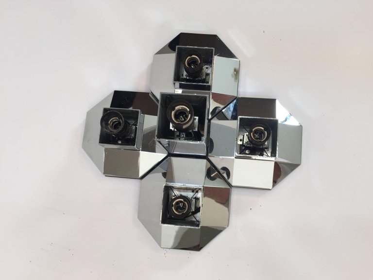 Large Modular Wall or Ceiling Lamp by Motoko Ishii for Staff, 1970s