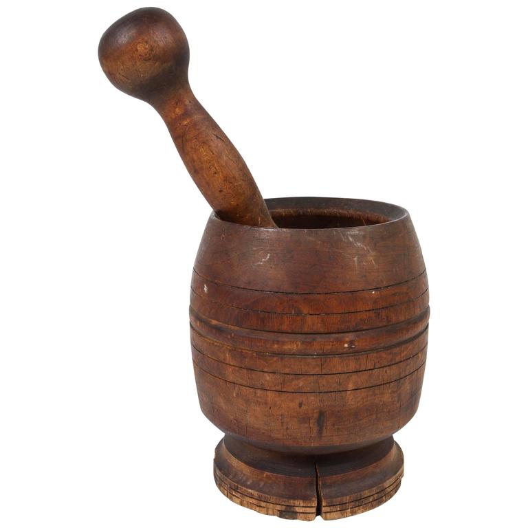 Wooden Mortar and Pestle Set