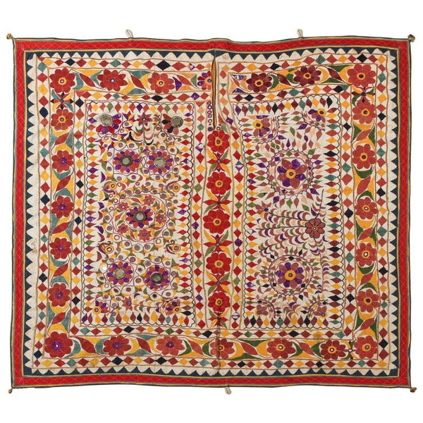 Mirrored Hand Embroidered Textile from India - E-mosaik