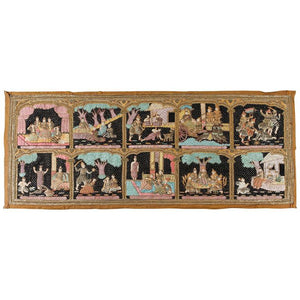 Burmese Kalaga Beads Embroidered Tapestry