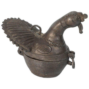 1900s Folk Art Patinated Bronze Box India