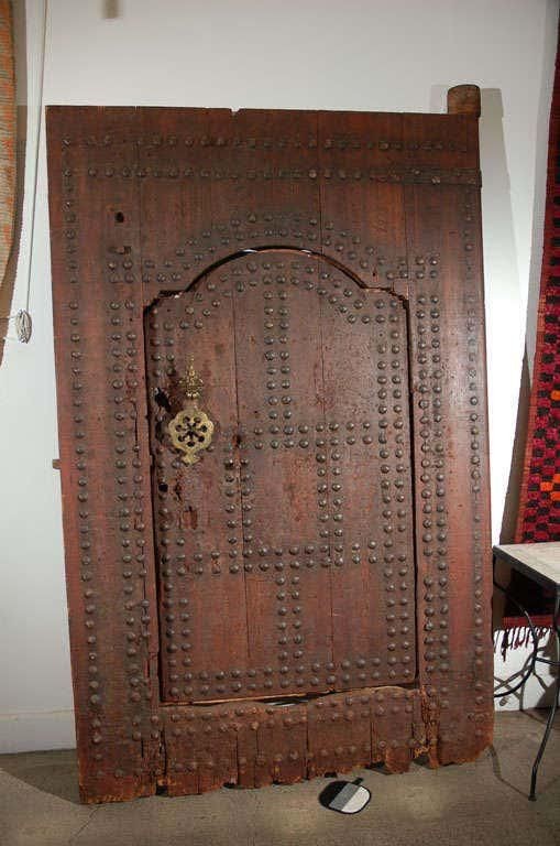 19th Century Large Moroccan Ryad Studded Moorish Antique Door