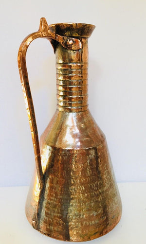 19th Century Middle Eastern Persian Metal Copper Water Ewer