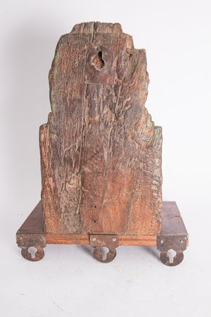 Wall Bracket Architectural Carved Wood Fragment from India