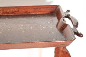 Vintage Anglo-Indian Inlaid Tray Table
