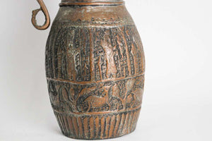 Antique Islamic Middle Eastern Tinned Copper Ewer