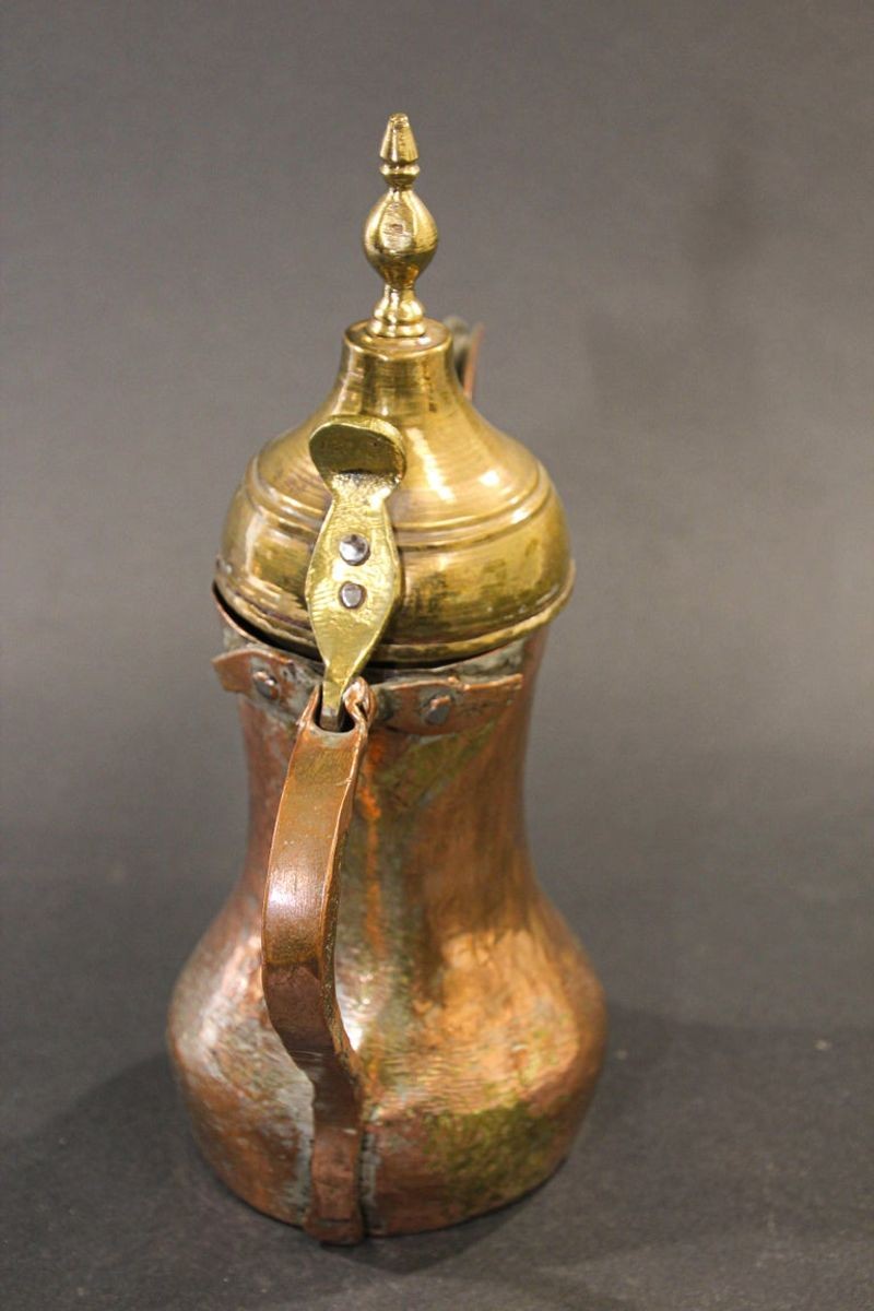 Middle Eastern Arabian Tinned Copper Dallah