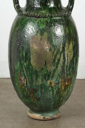 Moroccan Vintage Green Olive Jar