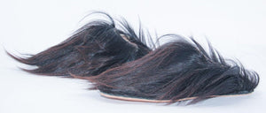 Moroccan Hand Tooled Black Goats Hair Slippers Pointed Shoes