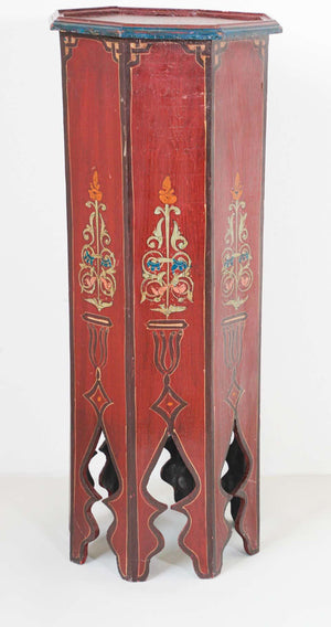 Moroccan Moorish Hand Painted Pedestal Table