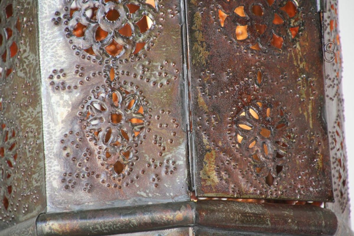 Moroccan Moorish Handcrafted Metal Lantern Pendant