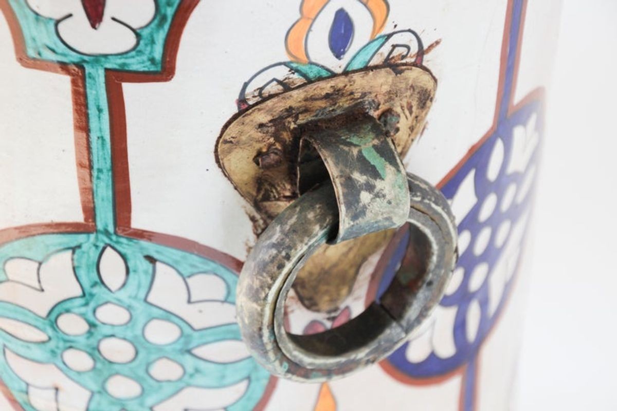 Handcrafted Moorish Ceramic Planters with Handles